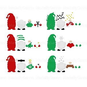 Christmas Gnome Bundle SVG, Christmas Decor, Christmas Gnome Ornaments Svg, Gnomes Sign, Laser Cut, Glowforge Svg, Files for CriCut image 2