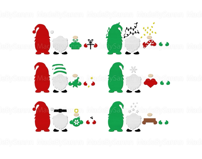 Christmas Gnome Bundle SVG, Christmas Decor, Christmas Gnome Ornaments Svg, Gnomes Sign, Laser Cut, Glowforge Svg, Files for CriCut image 2