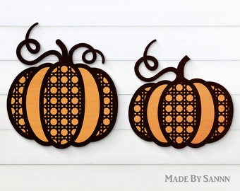 Rattan Pumpkin svg, Pumpkin Bundle svg, Pumpkins Laser Files, Fall Autumn Cut Files, Rattan Pumpkin Home Decor svg, Glowforge svg dxf