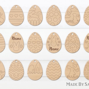 Easter Eggs Hanging Ornament Svg, Personalized Easter Egg Bundle, Easter Decor Svg, Easter Laser Cut File, Easter Ornament, Easter Glowforge