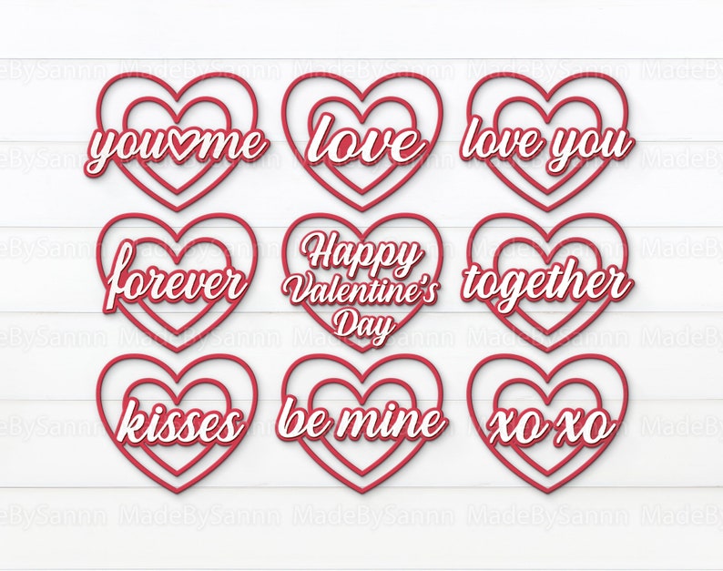 Hjärtan Svg, Hjärtan För Staffli Stativ, Alla hjärtans dag Dekor, Alla hjärtans dag Citat Svg, Alla hjärtans dag Laserskuren, Kärlek Svg, Hängande Hjärtan, Glowforge Svg bild 1