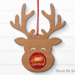 Rentier Schokolade SVG, Weihnachtsschokoladenhalter SVG, Rentier SVG, Halter Cricut Silhouette, Glowforge SVG, Laser Cut Datei, dxf, ai, svg