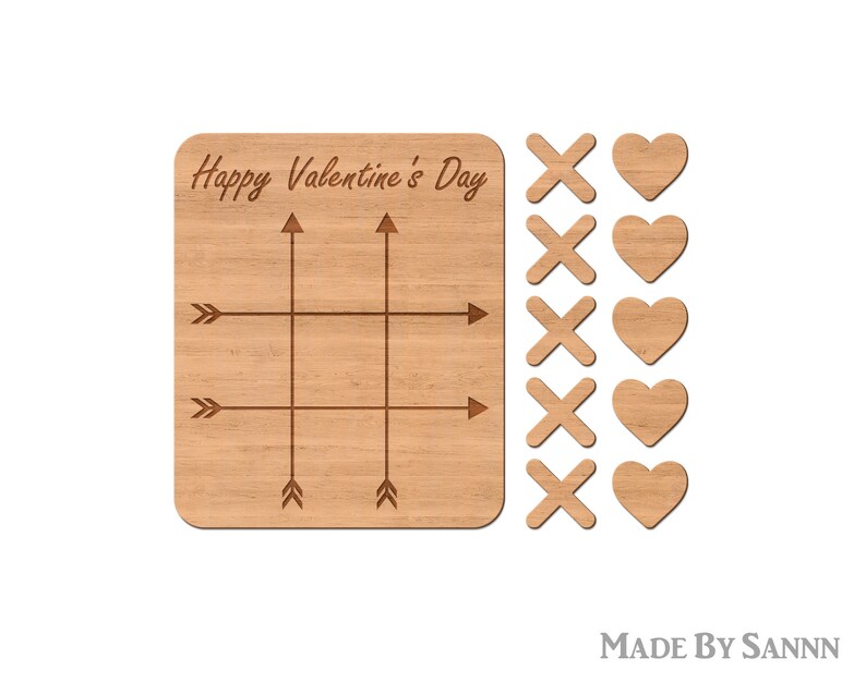 Valentine Tic Tac Toe SVG File Valentine Game File SVG Tic - Etsy