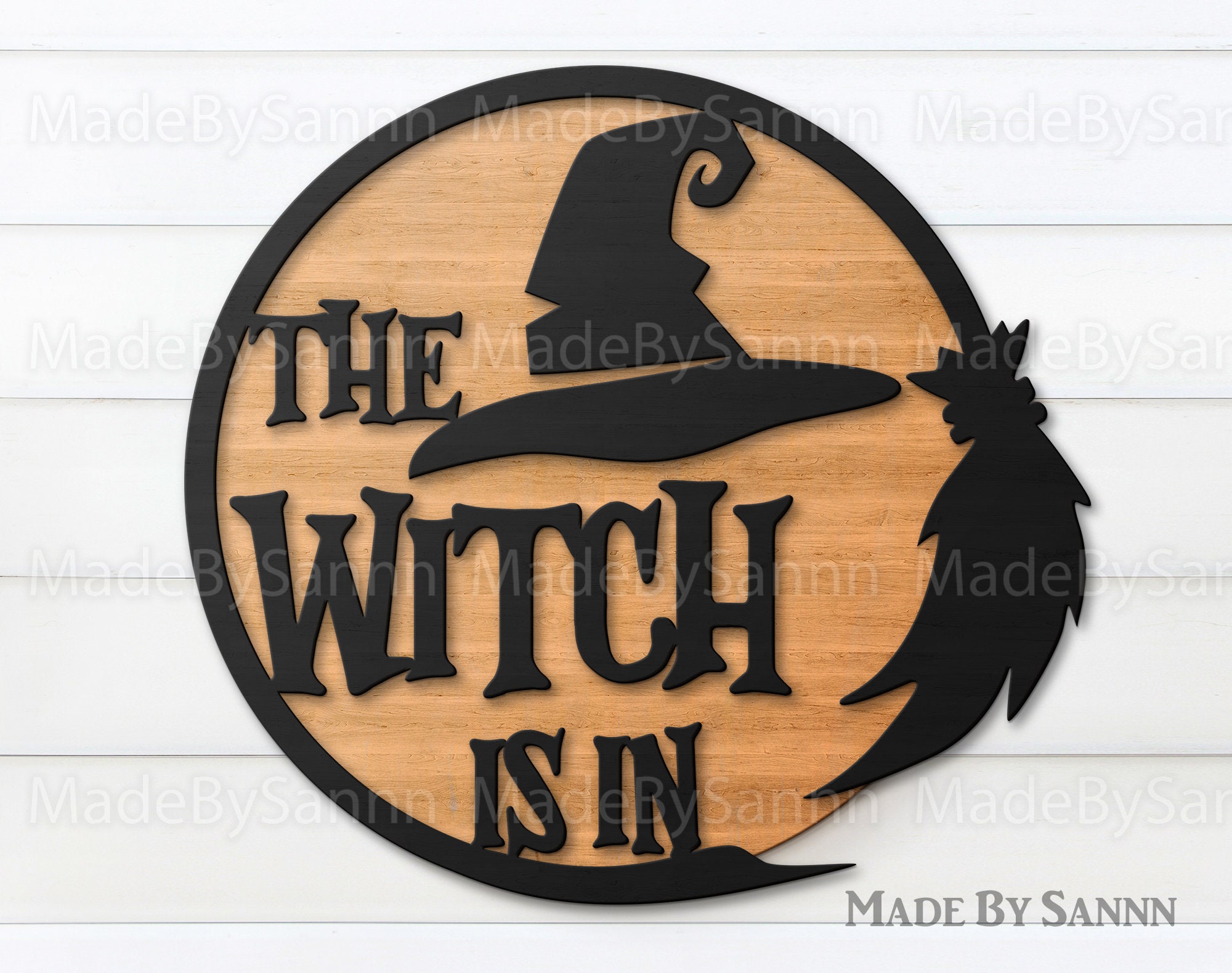 The Witch is in Svg, Halloween Door Hanger Svg, Halloween Door Sign Svg ...