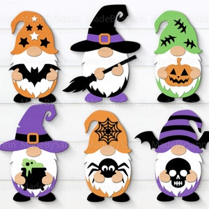 Halloween Gnomes Svg Bundle, Halloween Svg, Gloworge Svg, Halloween Svg Files For Cricut, Laser Cut Files, Gnome Hanger svg, Scary Gnome Svg