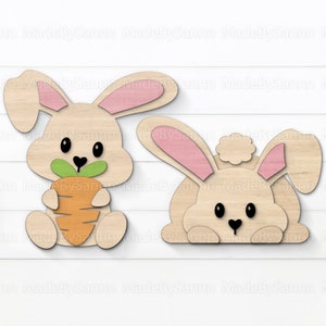 Hase SVG, Osterdekoration, Hasen-Regal-Sitter-Datei, Oster-Mantel-Dekor, Frühlingsdekoration, Glowforge Svg, Laser-Cut-Datei, Dateien für Cricut