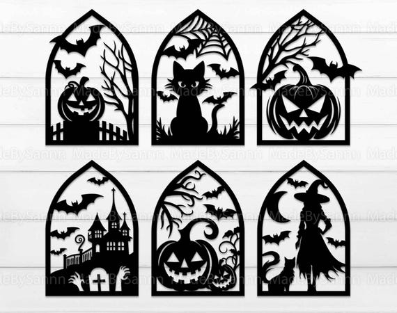 Halloween Spooky House SVG, Halloween Door Hanger Svg, Halloween Decor, Wooden Door Hanger Dvg, Haunted House, Black Cat Svg, Pumpkin Svg