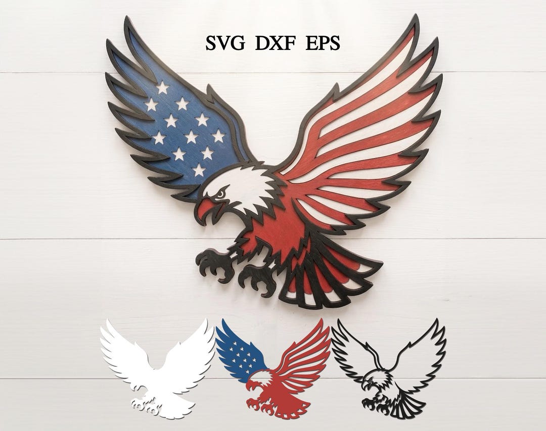 Eagle USA Flag Svg File, Patriotic Eagle Svg, American Flag Eagle Svg ...