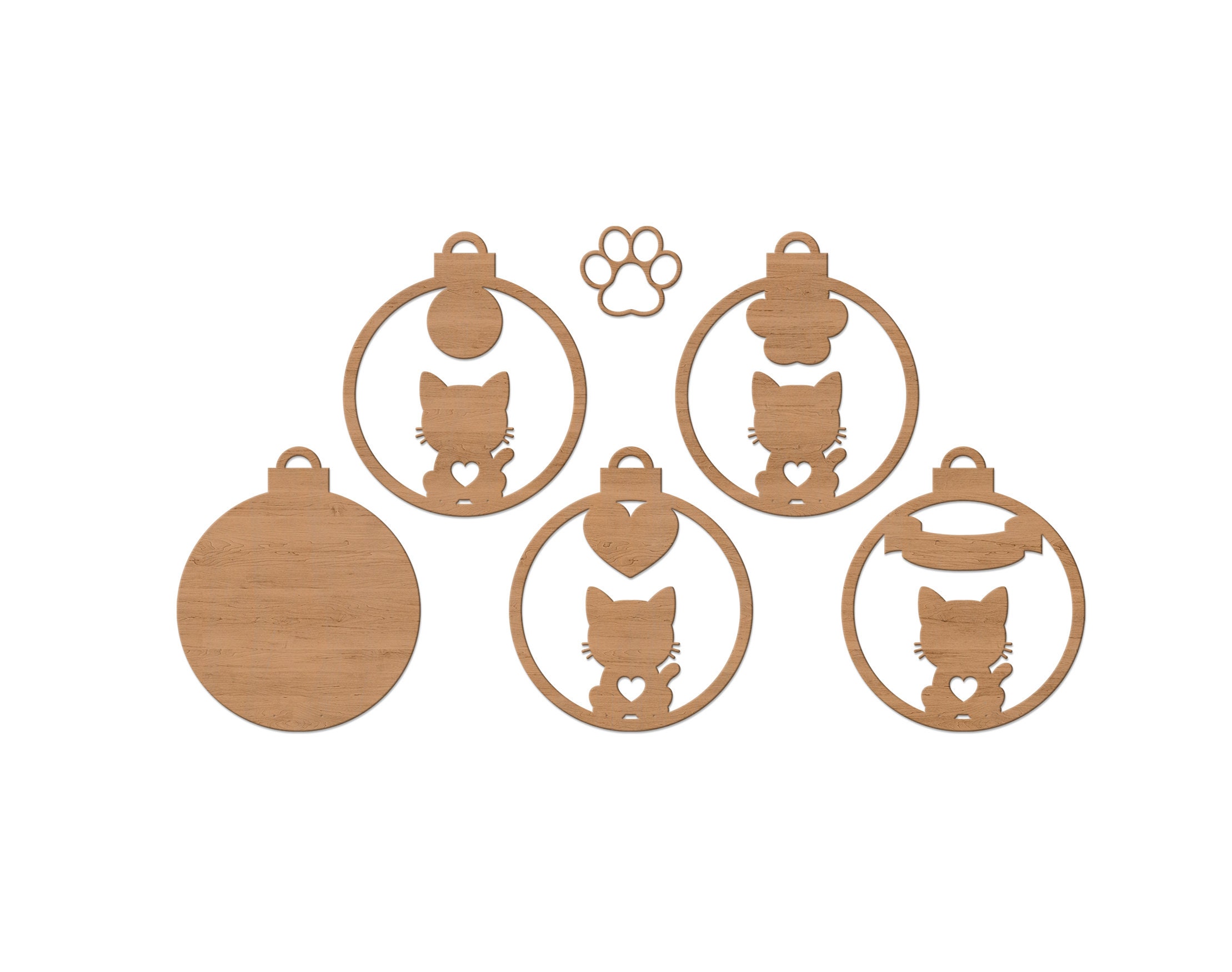 Cat Christmas Ornament SVG Pet Christmas Ornament Christmas  Etsy