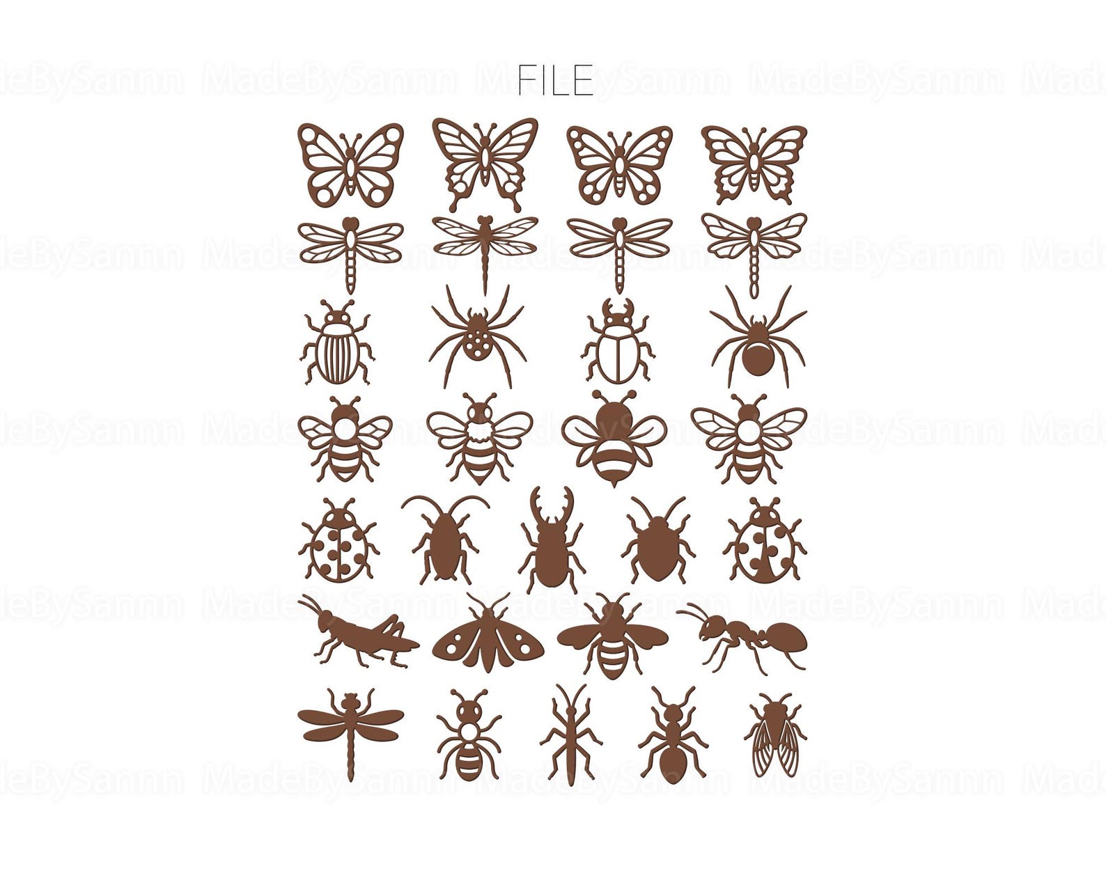 Fly Insect Svg Insect SVG Bundle, Butterfly Svg, Dragonfly Svg, Silhouette Svg ...