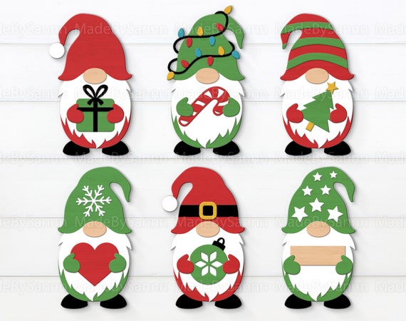 Christmas Gnome Bundle SVG, Christmas Decor, Christmas Gnome Ornaments Svg, Gnomes Sign, Laser Cut, Glowforge Svg, Files for CriCut