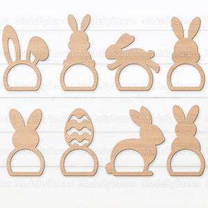 Ostern Serviettenring Svg, Serviettenhalter, Serviettenring Svg, Ostern Svg, Ostern Svg Serviette, Glowforge Svg, Hasenohren Svg, Osterei Svg, Kaninchen