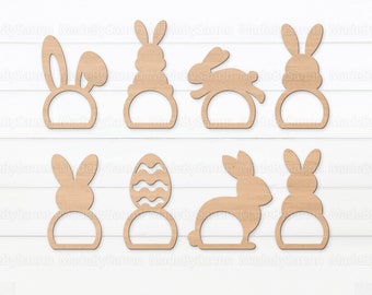 Easter Napkin Ring Svg, Napkin Holder, Napkin Ring Svg, Easter Svg, Easter Svg Napkin, Glowforge Svg, Bunny Ears Svg, Easter Egg Svg, Rabbit