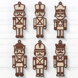 Pacote de quebra-nozes de Natal SVG, decoração de Natal, enfeites de quebra-nozes de Natal Svg, corte a laser, Glowforge Svg, arquivos para CriCut