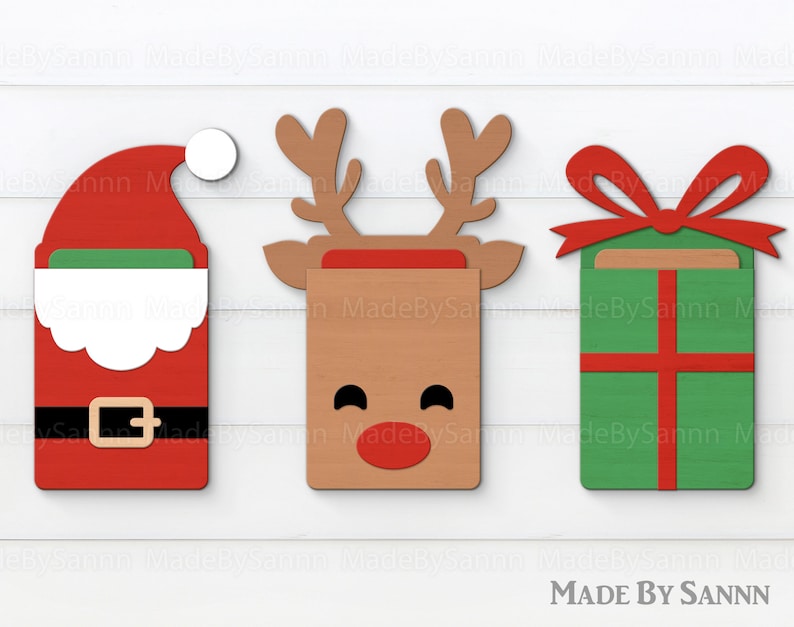 Christmas Gift Card Holder Svg Christmas Ornaments Svg Santa Etsy