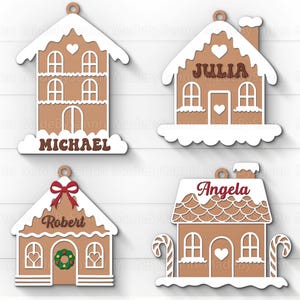 Gingerbread House Ornament SVG, House Ornament Svg, Christmas Ornaments SVG, Glowforge files, Christmas Decor, Laser Cut File, Christmas Svg