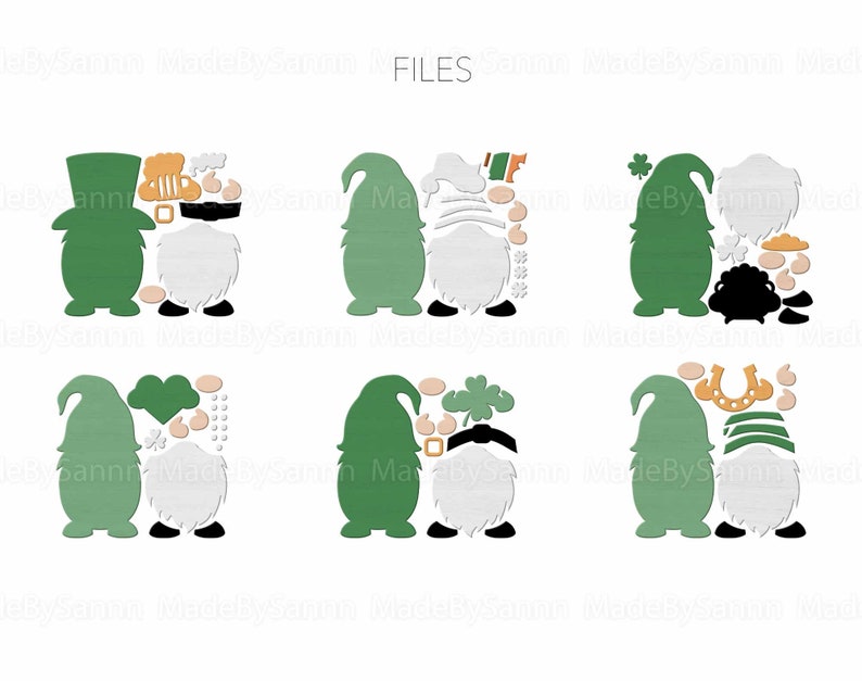 St Patrick's Day Gnome Bundle Svg, St Patricks Day Gnomes Svg, St ...