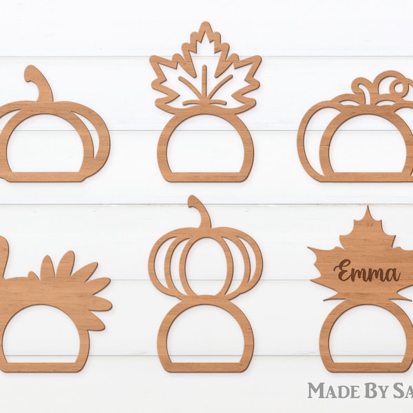 Danksagung Serviettenring Svg, Serviettenhalter, Serviettenring Svg, Kürbis SVG, Herbst Svg Serviette, Glowforge Svg, Kürbisblatt, Hello Fall Svg