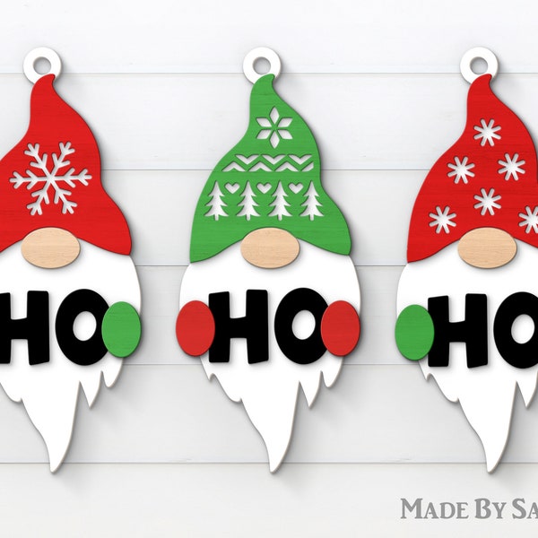 Christmas Gnomes Svg, Ho Ho Ho Svg, Gnomes Bundle svg, Laser Cut Files, Gnomes Gloworge svg, Gnomes Clipart, Cricut, Silhouette, Ho Ho Gnome