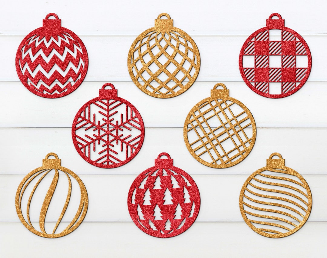 Christmas Ornament Bundle SVG, Christmas Tree Ornaments SVG, Ornament