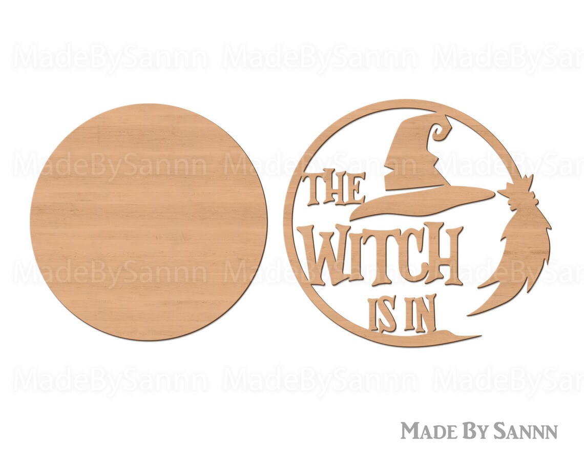 The Witch is in Svg, Halloween Door Hanger Svg, Halloween Door Sign Svg ...