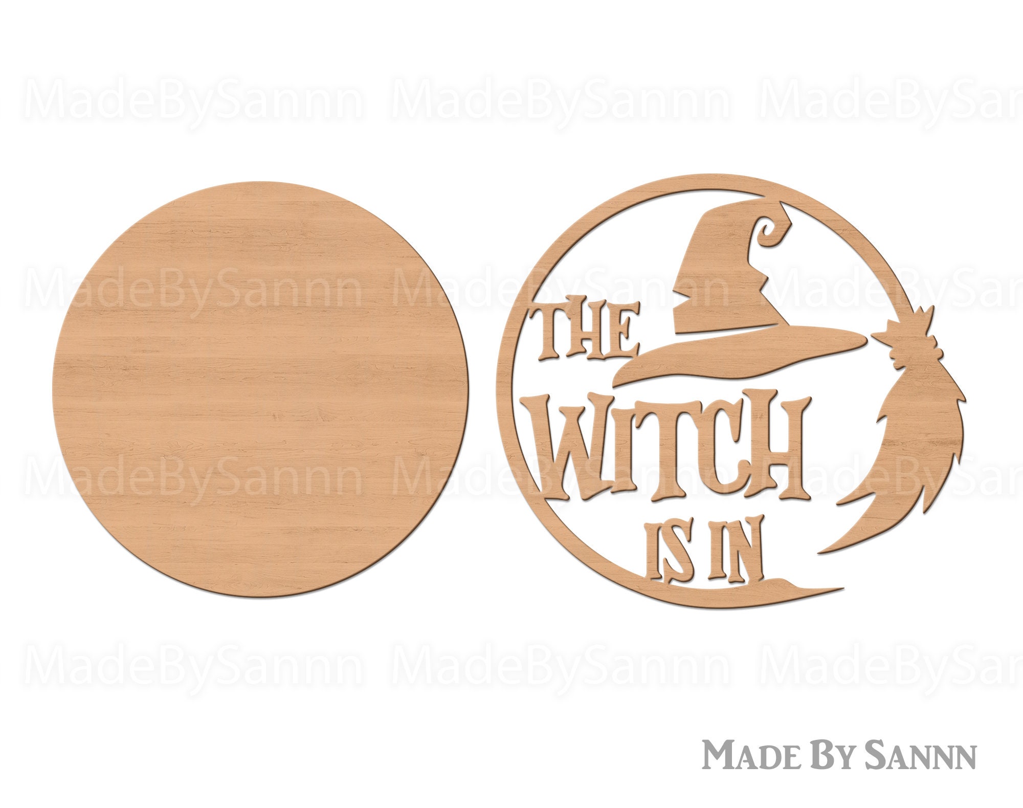The Witch is in Svg, Halloween Door Hanger Svg, Halloween Door Sign Svg ...
