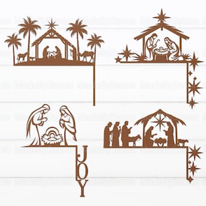 Weihnachtskrippe Türecke SVG, Weihnachts Glowforge SVG, Layered Krippe SVG, Weihnachtstürecke SVG, Weihnachtsdeko, Laser Cut Svg