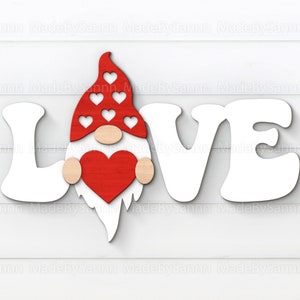 Amore Gnome SVG, File Glowforge, Abbracci, Cuore in formato SVG, Gnome Valentine Svg, San Valentino SVG, File per CriCut Silhouette, Taglio laser, eps, dxf