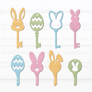 Easter Bunny Magic Key Svg, Easter Ornaments Svg, Rabbit Key svg, Spring Laser Cut Files, Easter Glowforge Svg, Easter Decor Svg, Easter Egg