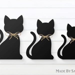 木製黒猫 svg、黒猫 svg、ハロウィン装飾、黒猫 svg 置物、木製ハロウィン装飾、ハロウィン svg、ハロウィン レーザー カット ファイル