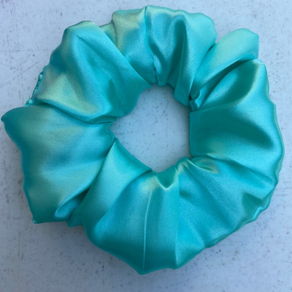 TIFFANY Handmade Satin Scrunchies Perfect for pony Tail Elastic Band