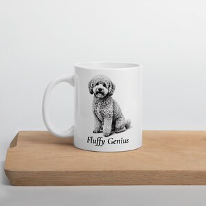Cavapoo-mugg, fluffigt geni, present till Cavapoo-ägare, present till hundälskare, present till Cavapoo-mamma, hundmugg Storbritannien