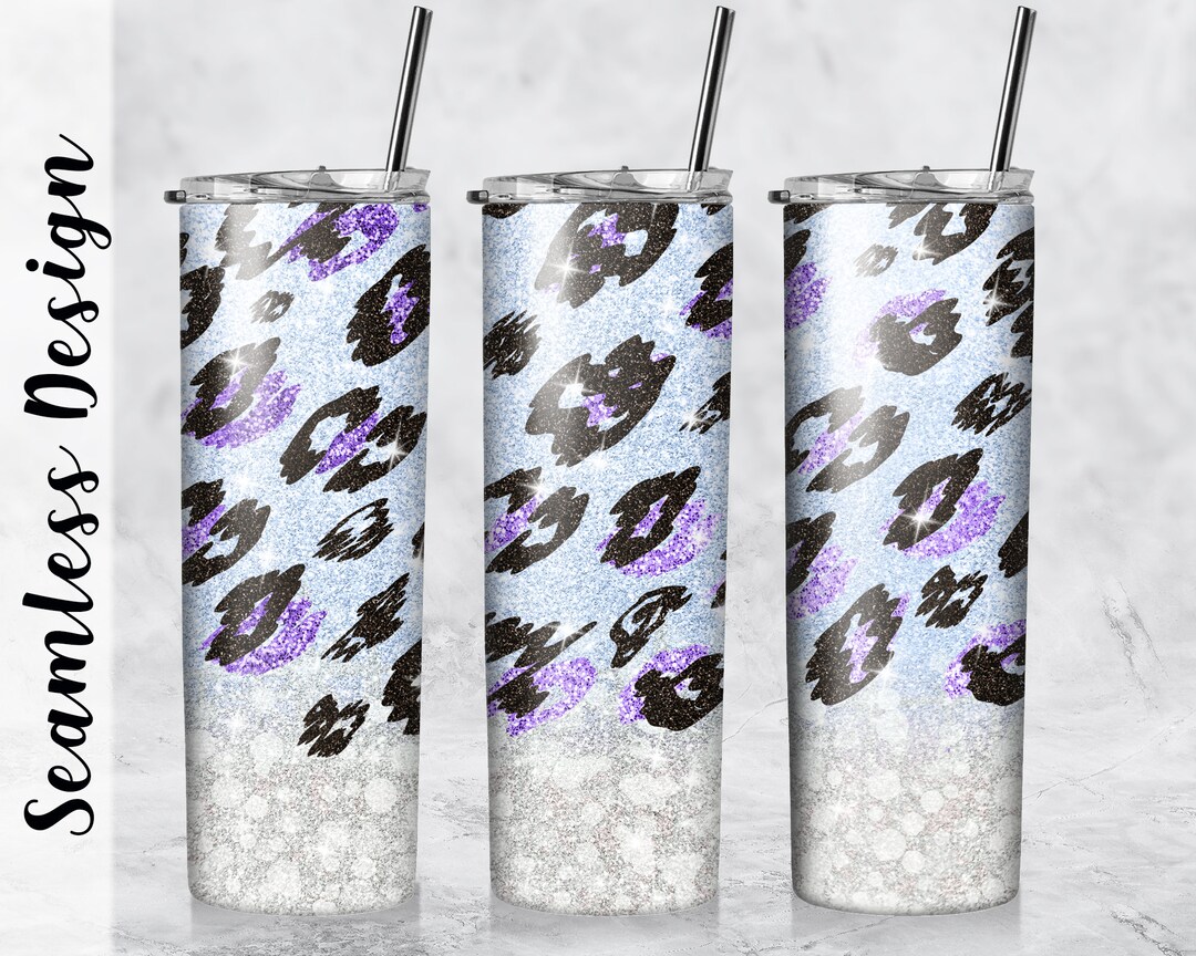 20 Oz Skinny Tumbler Sublimation Design Template Personalize Cheetah ...