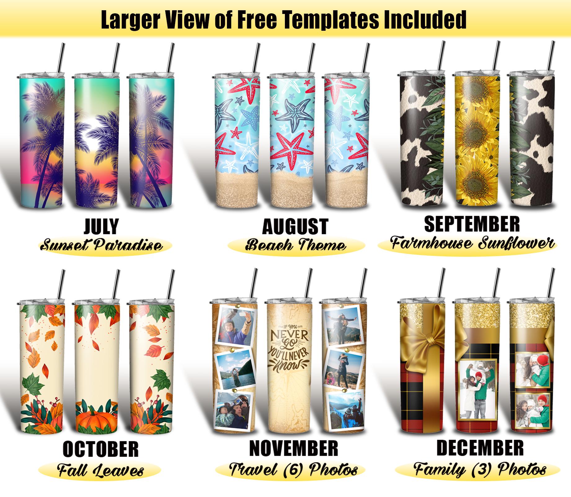 Acro Wrap Gymnastics PNG Add Photo Template 20 Oz Skinny Tumbler Wrap ...