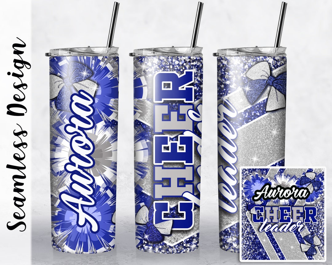 Cheer Tumbler Design Cheerleader Tumbler Wrap 20 Oz Skinny Tumbler