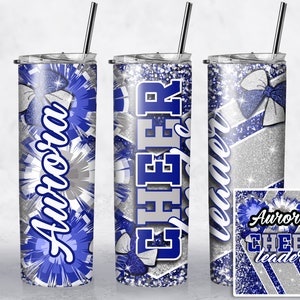 Cheer Tumbler Design Cheerleader Tumbler Wrap 20 Unzen Skinny Tumbler Sublimationsvorlage Gerade Verjüngung Design Digitaler Download Cheerleader