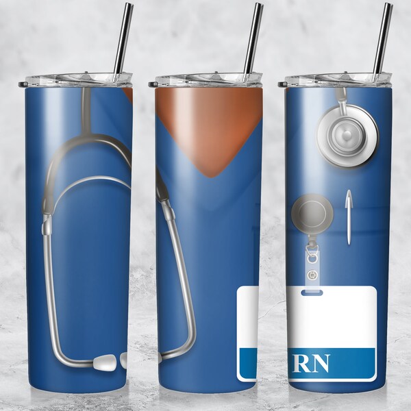 Male Nurse Tumbler Wrap 20 oz Skinny Tumbler Sublimation Template Straight Tapered Design Digital Download Nurse PNG Male Nurse Gift Custom