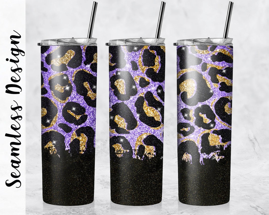20 Oz Skinny Tumbler Sublimation Design Template cheetah - Etsy