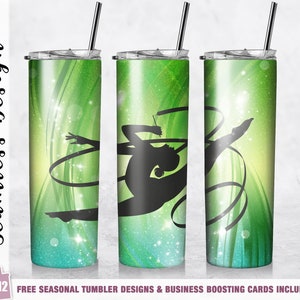 Gymnastic Tumbler Wrap PNG 20 oz Skinny Tumbler Sublimation Design Template  Straight/Tapered Digital Download Rhythmic Gymnastic Gift