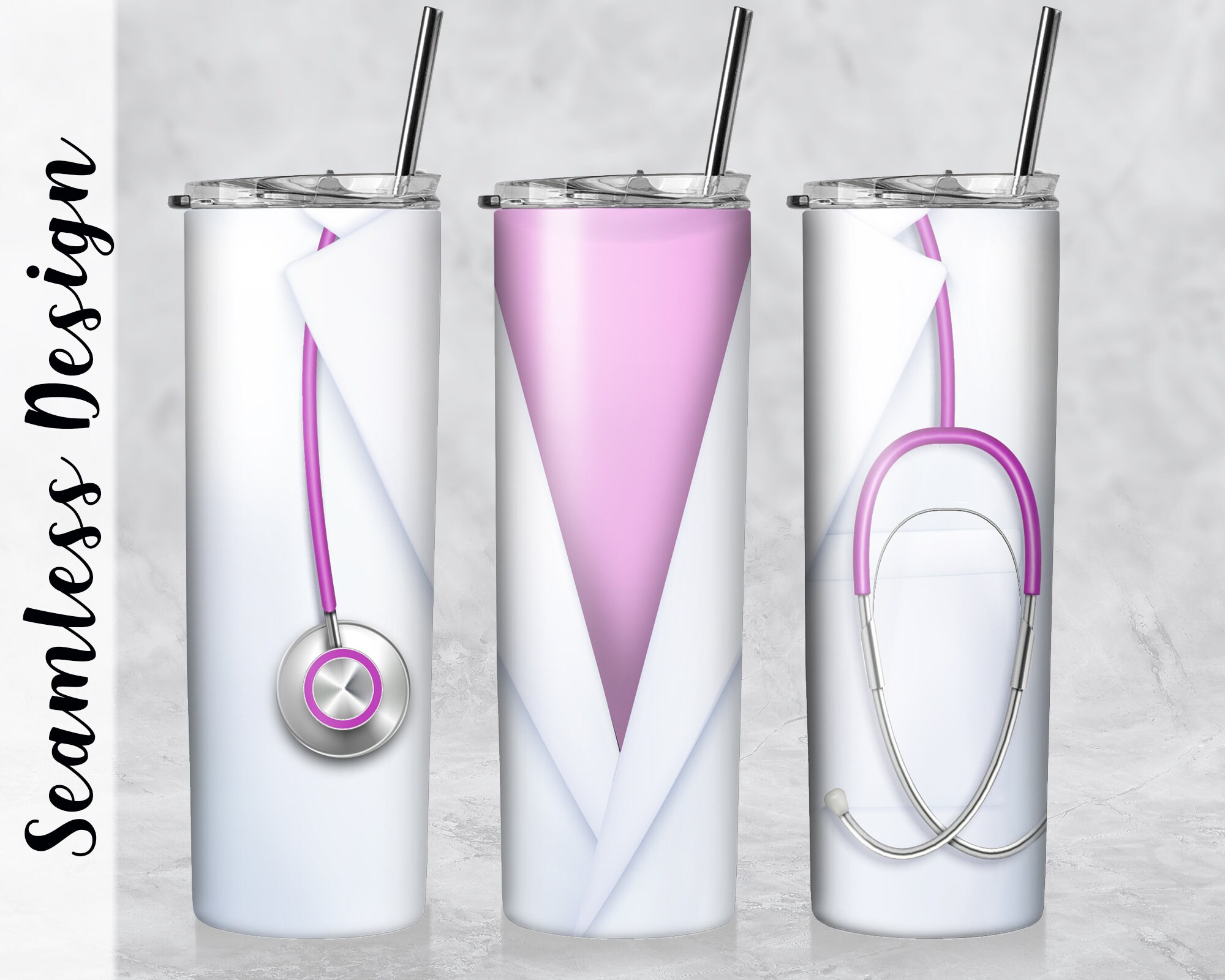 Doctor Tumbler Wrap 20 Oz Skinny Tumbler Sublimation Design Etsy