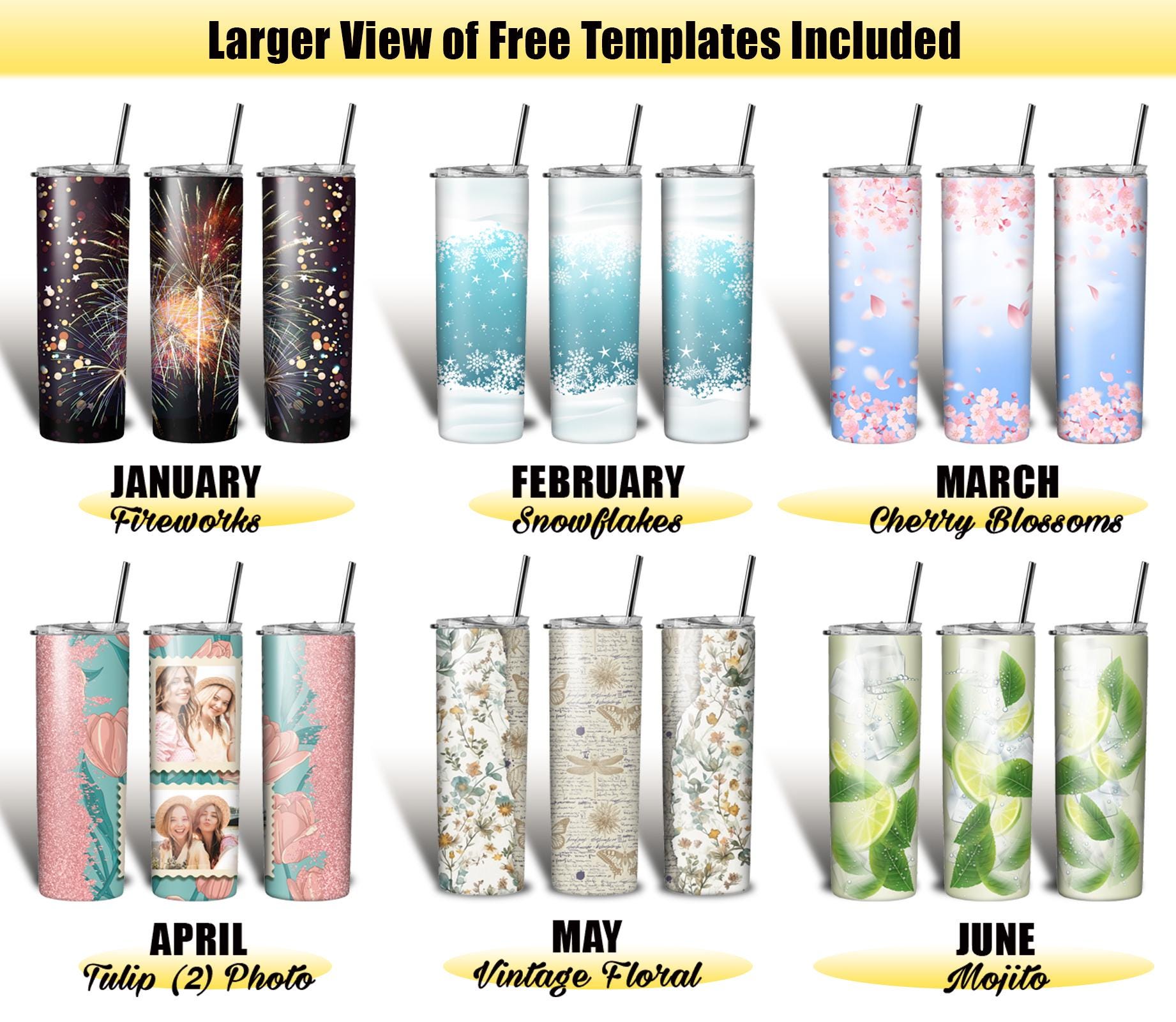 Acro Wrap Gymnastics PNG Add Photo Template 20 Oz Skinny Tumbler Wrap ...