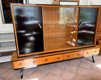 Wohnzimmerschrank/Vitrine/midcentury/vintage 60er/DDR/Bar/Glas