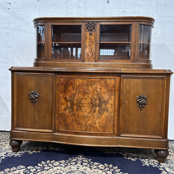 Buffet Antik vintage Anrichte Wohnzimmerschrank Vitrine