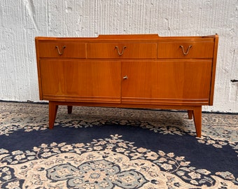 Kommode Sideboard vintage midcentury 60er 50er retro original Messinggriffe Schubladen