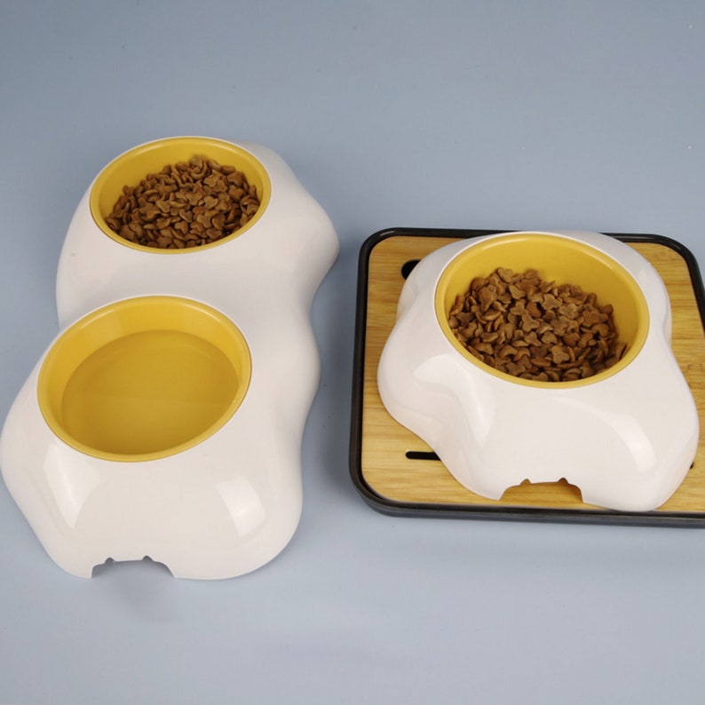 Cute Cat Bowl Elevated Cat Egg Shaped Bowl Etsy