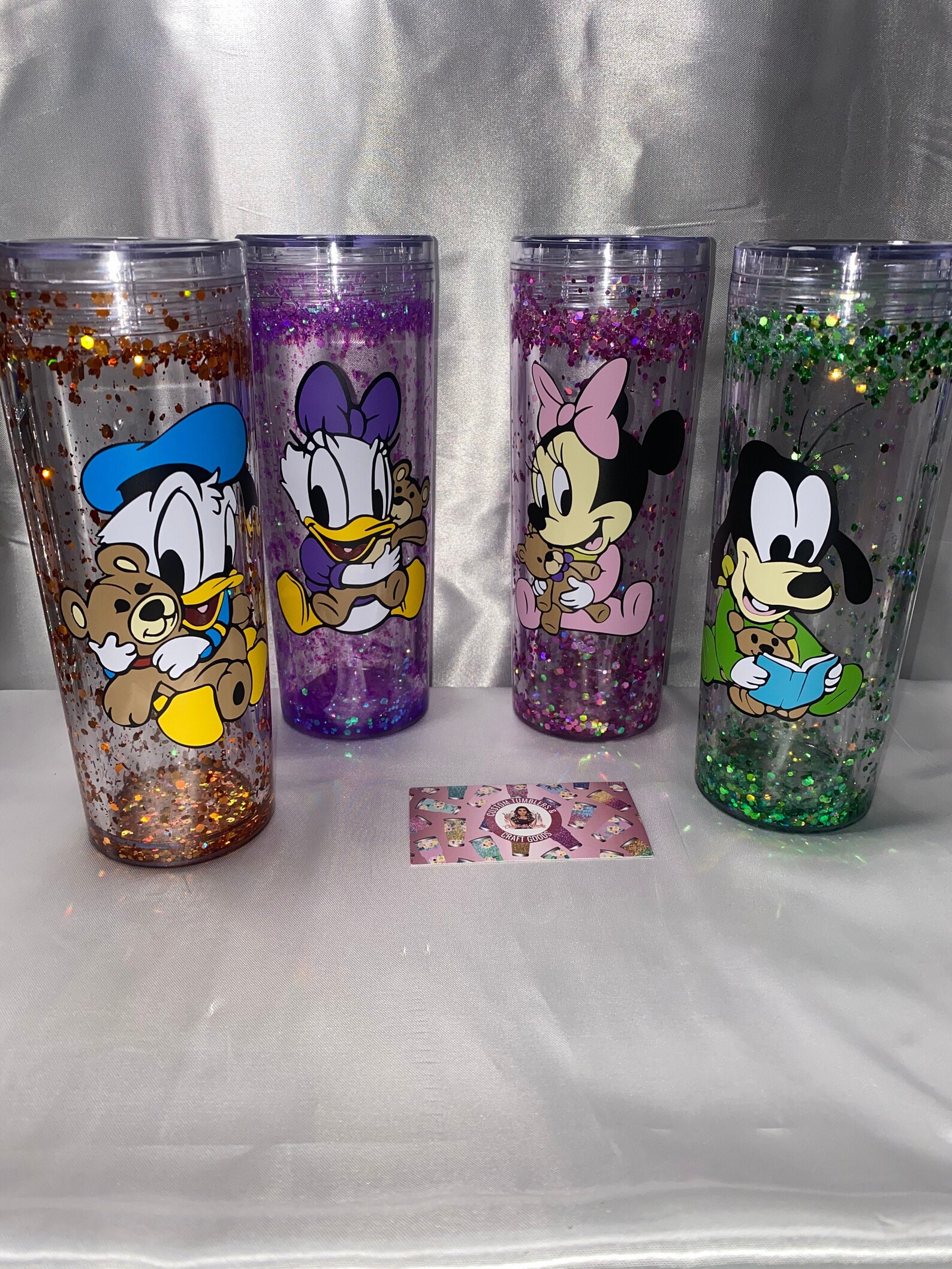 Custom Snow Globe Glitter Tumblers Personalized Tumbler Etsy
