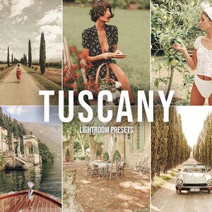 10 Lightroom-förinställningar för mobil och dator, Toscana, professionella förinställningar med ett klick för influencers, bloggare och fotografer.