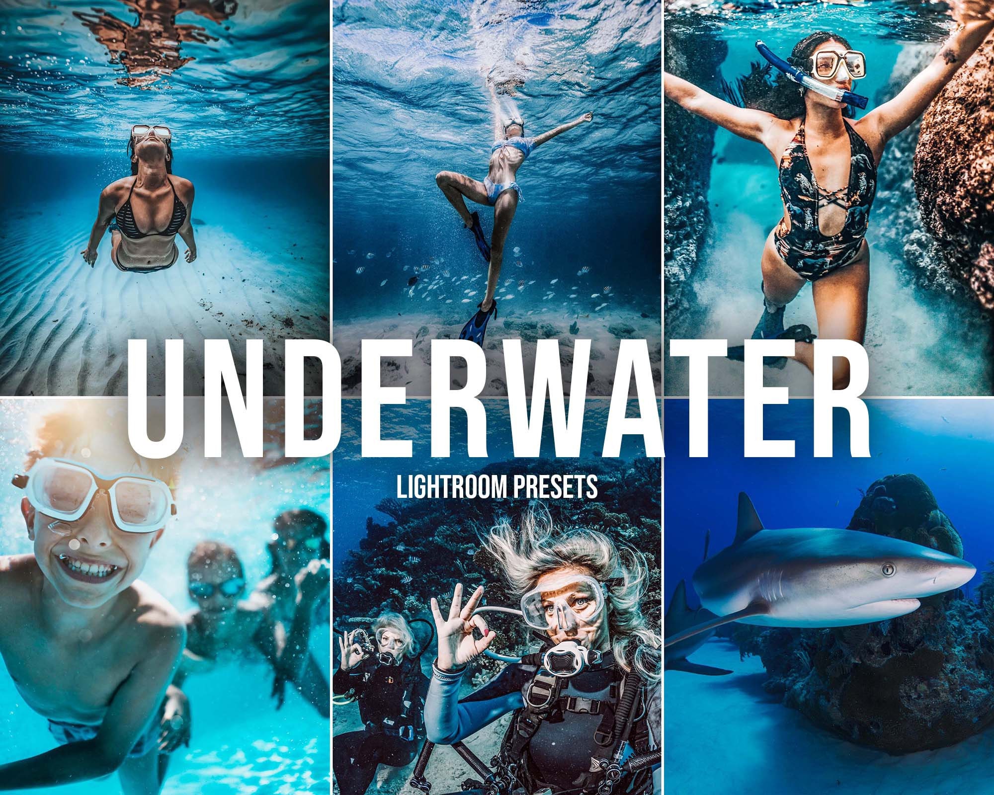 10 Mobile & Desktop Lightroom Presets, Underwater Presets, Professional