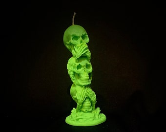 Hear no evil See no evil 2"x 2" 3 pcs Beeswax Skull Candles Speak no evil Hear no evil See no evil 2"x 2" 3 pcs Beeswax Skull Candles Speak no evil
