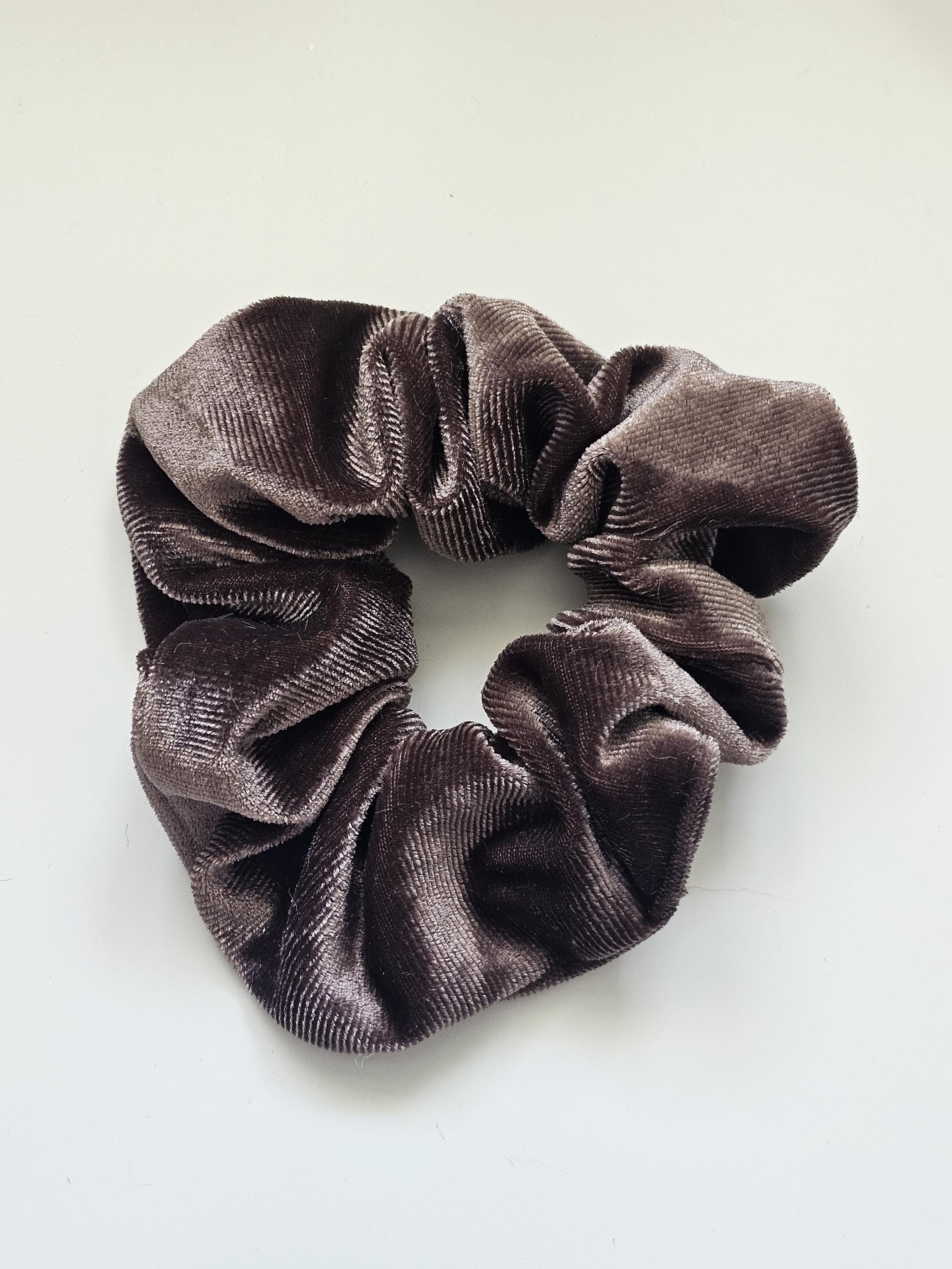 Velvet Scrunchie | Neutral Scrunchies | Soft Luxurious Hair Tie | Handmade Hair Accessory for Women & Girls | No Damage | Gift Idea - Thumbnail 4